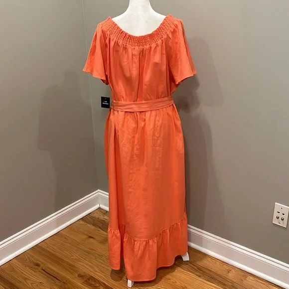 Sandra Darren Linen Blend Dress - Picture 4 of 7